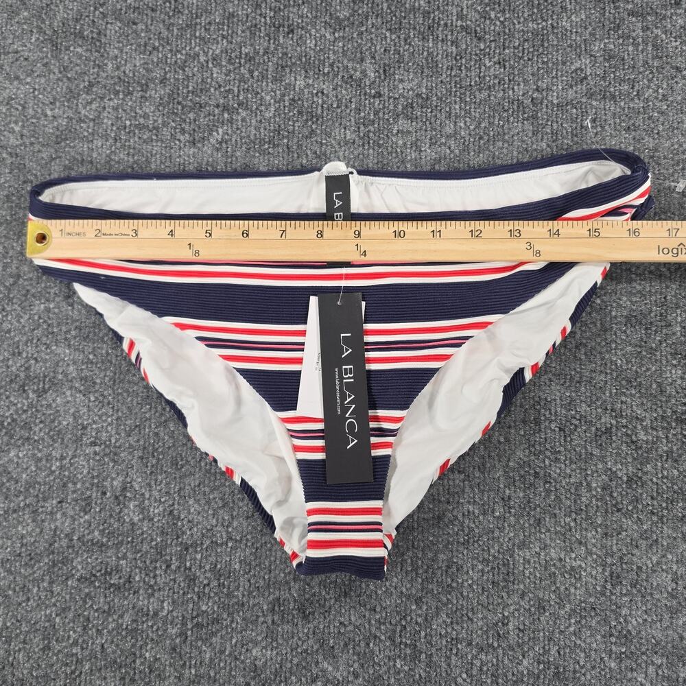 La Blanca Women's Bikini Bottom Size 14 Multicolor Abstract Print Side Tie Swim - Picture 4 of 7